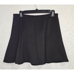 Stradivarius Black Skater Skirt Flared Mini Skirt Womens Size L